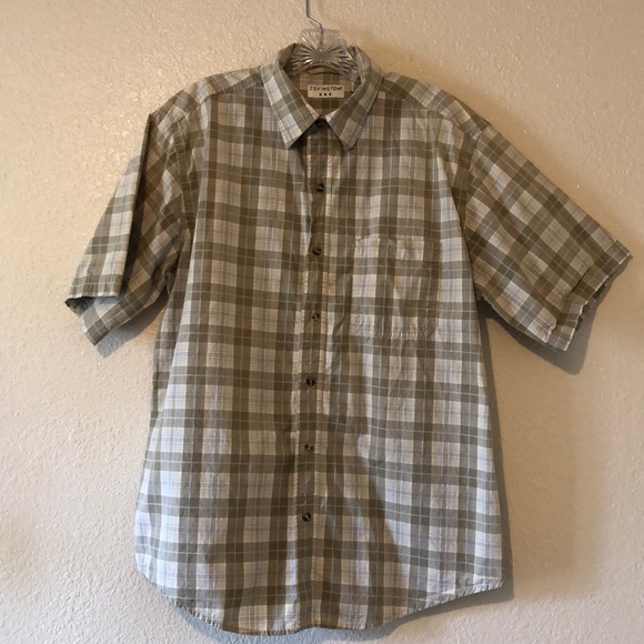 Men’s Covington 100% cotton size large 42–44 button-down shirt and front pocket - Picture 1 of 6